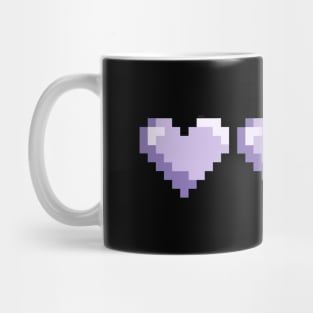 Purple Pixel Hearts Mug